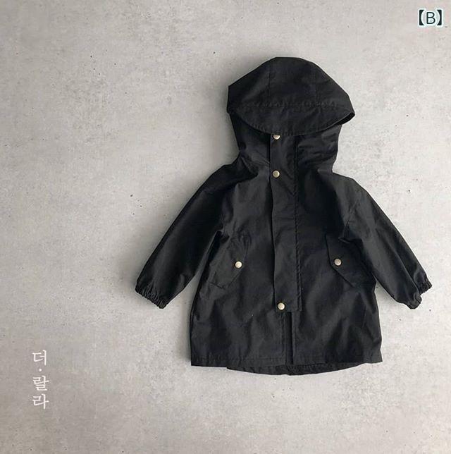 ジャケット キッズ 男の子 女の子 子供服 男女兼用 フード付き 長袖 綿 コットン 韓国ファッション おしゃれ ウィンドブレーカー アウター ブルゾン コート 初秋 普段使い 通園 通学 お出かけ 茶色 カーキ