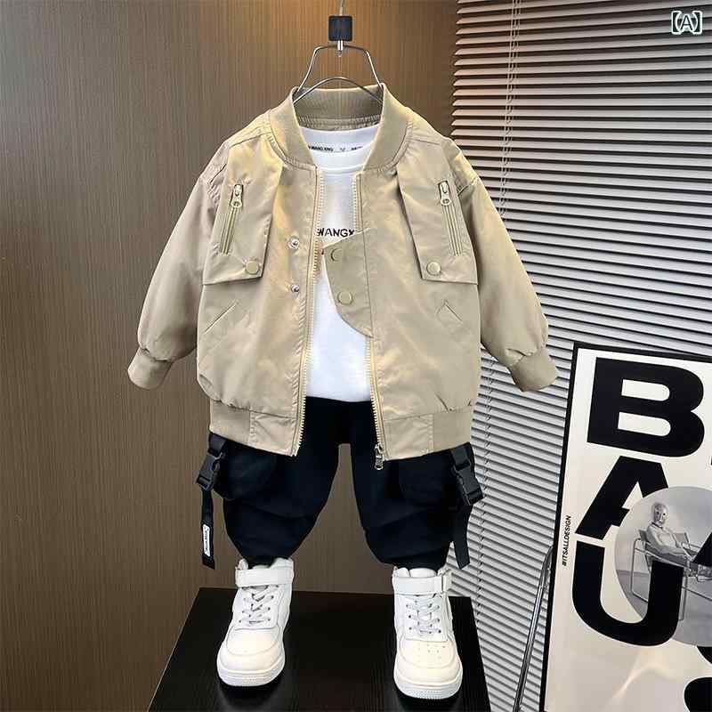 ジャケット 男の子 ボーイズ ベースボールジャケット ブルゾン アウター 春秋 子供服 キッズ ジュニア ..