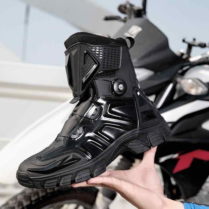 ライディングブーツ メンズ 男性用 ハイカット バイクシューズ オートバイ靴 転倒防止 プロテクション ..