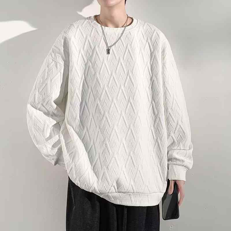 パーカー メンズ ダイヤ柄 コーデュロイ 長袖 薄手 ルーズフィット ビッグシルエット 秋 春 ラビット混 プルオーバー カジュアル ストリートファッション 普...