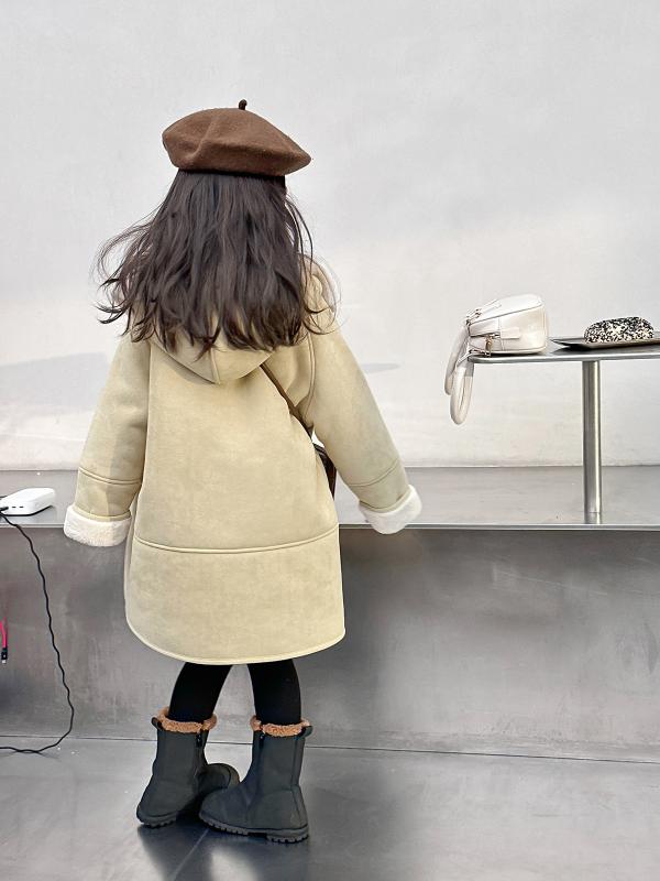 コート 女の子 キッズ 厚手 裏起毛 裏ボア フード付き スタンドカラー ミドル丈 アウター ジャケット ..