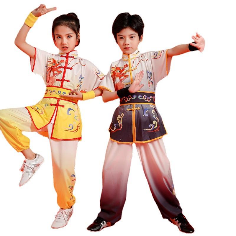 武術服 キッズ 男の子 女の子 男女兼用 発表会 演武 衣装 練習着 稽古着 小学生 武術道場 体力テスト ..