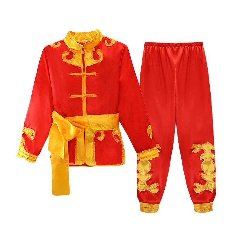 武術服 キッズ 子供 幼児 ジュニア 武術着 功夫服 カンフー 太極拳服 中国風 チャイナスタイル 練習着 ..