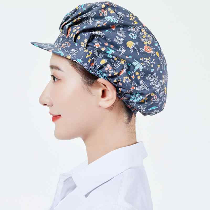 衛生キャップ レディース 厨房 調理用 キッチン コック帽 シェフ帽 レストラン 飲食店 作業帽 油煙対策..
