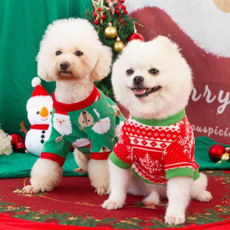 犬服 ドッグウェア ペット用 わんちゃん クリスマス 秋冬 フリース トレーナー 保温 あったか 暖かい ..
