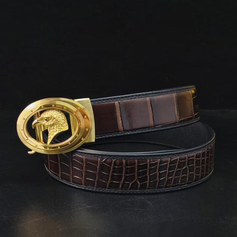 ベルトバックル メンズ 男性用 ステンレス 鷹頭 オートロック 自動調整 ワンタッチ 留め具 高級感 定番 ビジネス カジュアル フラット スムーズ 普段使い ゴールド シルバー 楕円形