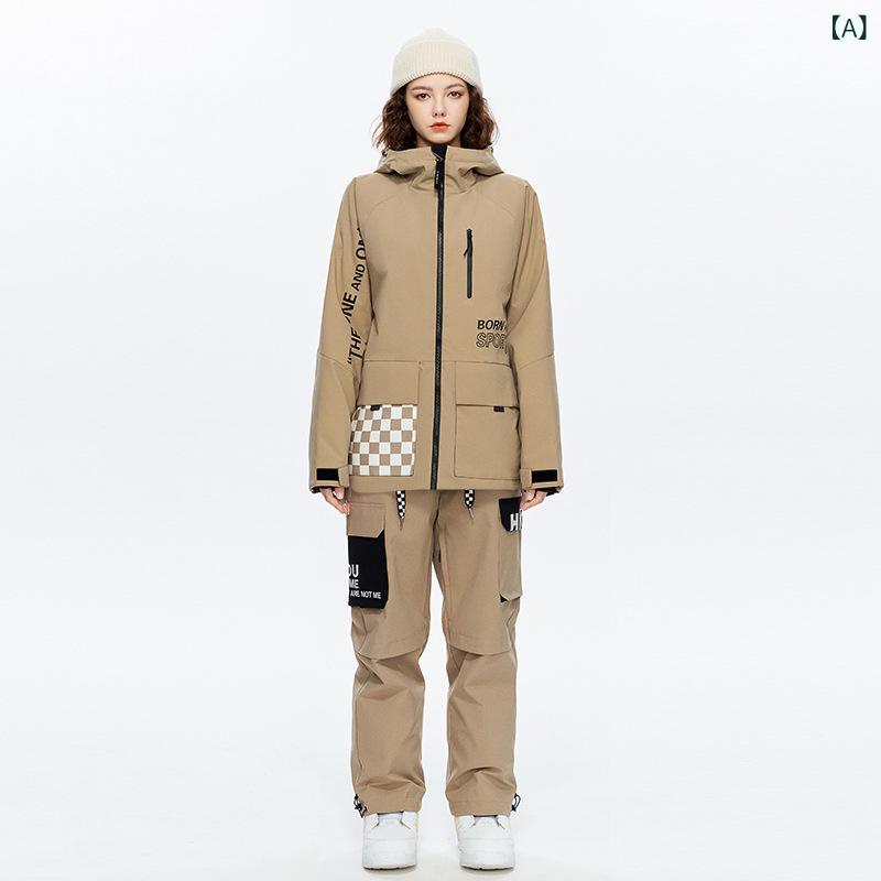 スキーウェア 男女兼用 温度調整可能 充電式 電熱 ヒーター内蔵 防水 防寒 防風 通気性 耐久性 スノボ..