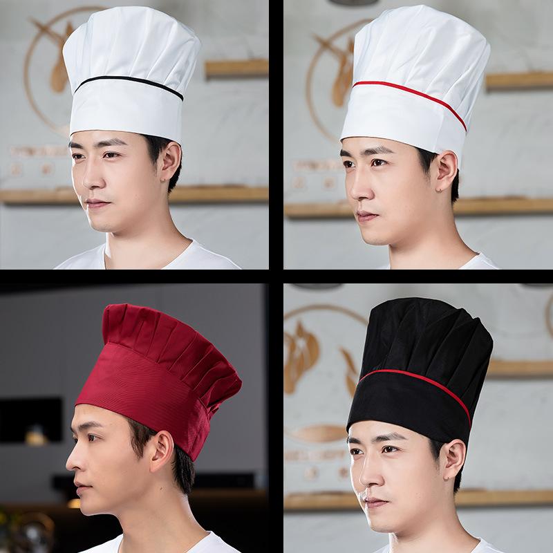 コック帽 男女兼用 シェフ帽 飲食店 厨房 調理師 作業帽 きのこ型 マッシュルームハット ホテル レスト..