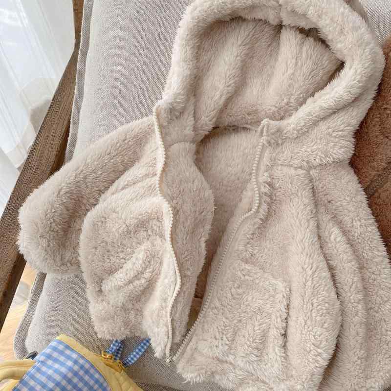 アウター キッズ ベビー 女の子 男の子 男女兼用 もこもこ ボア ファー コート フード付き 厚手 極厚 あったか 防寒 冬用 長袖 ジップアップ フルジップ...