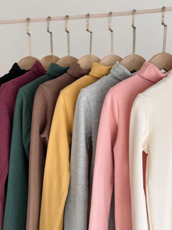 インナーシャツ キッズ 男女兼用 子供 韓国風 無地 ハイネック 長袖 厚手 裏起毛 保温 あったか ふんわ..