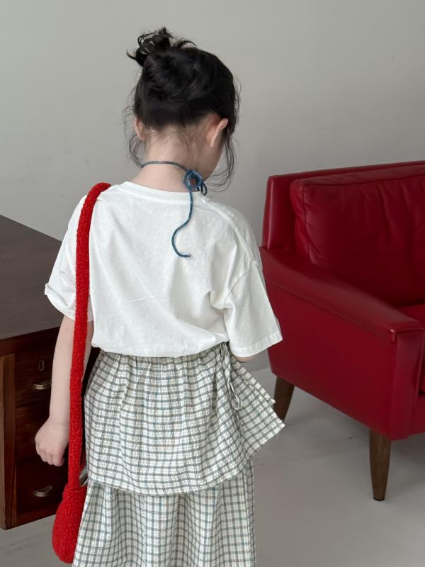 Tシャツ 女の子 キッズ 子供 ガールズ 韓国風 アルファベット柄 柄 象柄 アニマル柄 半袖 クルーネック..