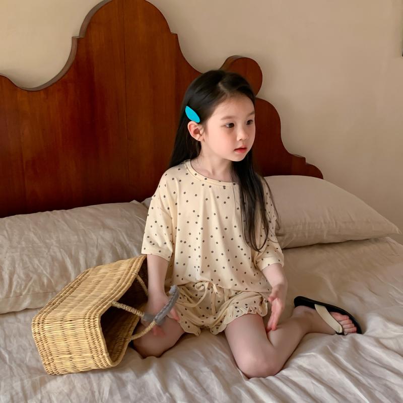 ルームウェア 女の子 キッズ パジャマ 半袖 薄手 夏 接触冷感 綿 吸湿速乾 部屋着 寝間着 冷房対策 韓..