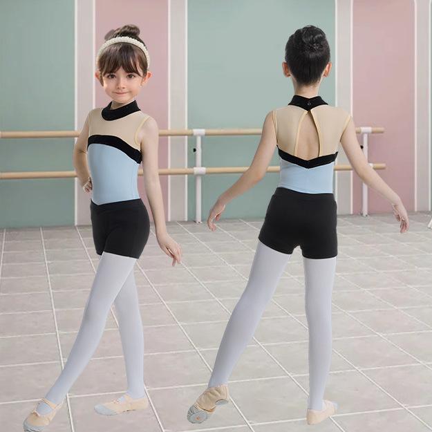 ダンスウェア キッズ 女の子 切り替え チュチュスカート ノースリーブ バレエ レッスン着 発表会 中国..