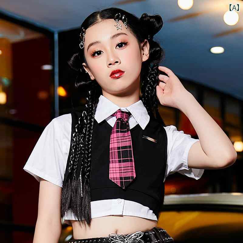 ダンスウェア 女の子 ガールズ ジャズダンス 衣装 練習着 発表会 レッスン着 パフォーマンスウェア ヒ..