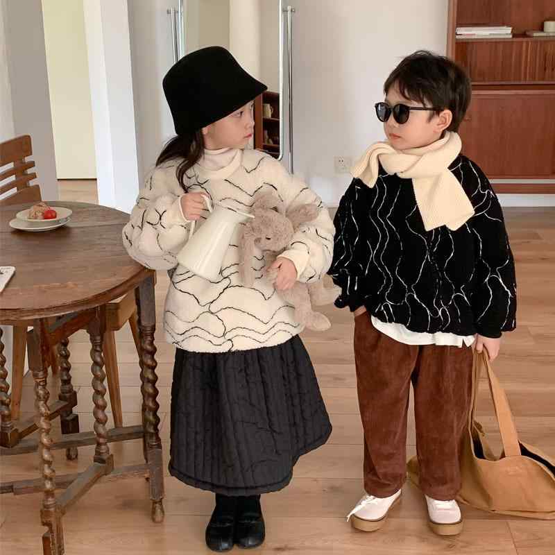 スウェット キッズ 男の子 女の子 男女兼用 韓国風 ラウンドネック 丸首 不規則 アシンメトリー もこも..