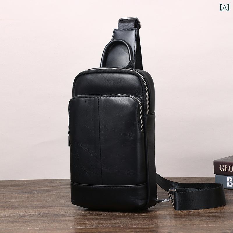 ボディバッグ メンズ 本革 牛革 レトロ カジュアル 斜め掛け ショルダーバッグ ファッション アウトドア おしゃれ 普段使い 旅行 ナイロン裏地 8インチタブレット収納