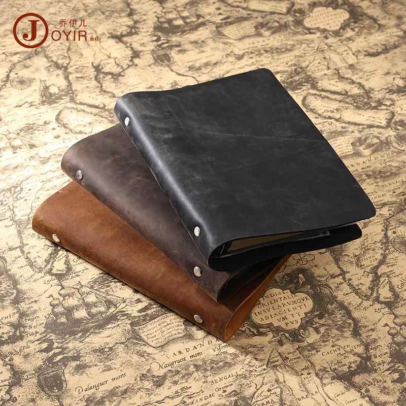 手帳 メンズ レディース 本革 クレイジーホースレザー ルーズリーフ ノート ビジネス 事務 日記帳 シン..