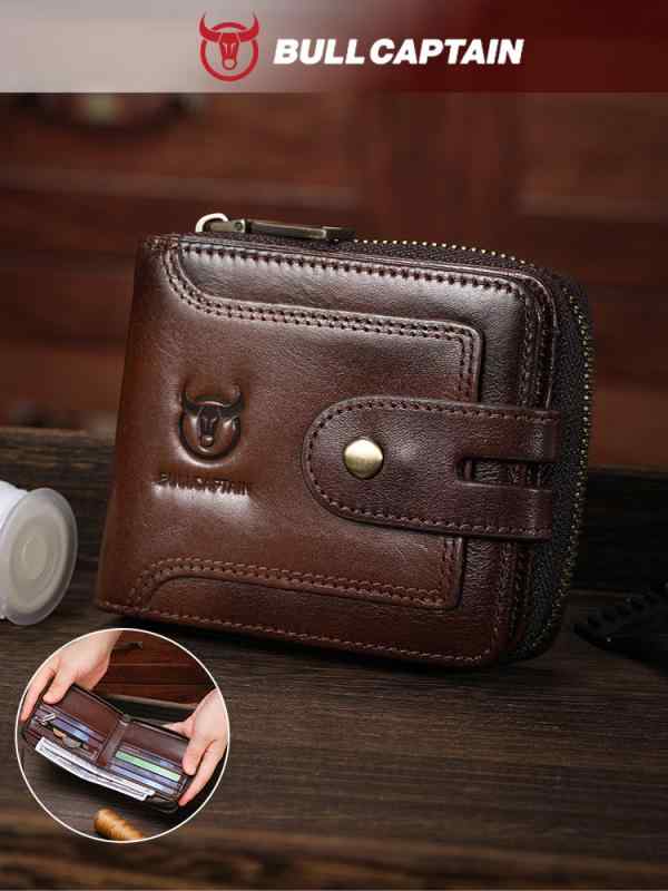 財布 メンズ 本革 牛革 二つ折り ラウンドファスナー 多機能 スキミング防止 大容量 運転免許証 名刺 ..