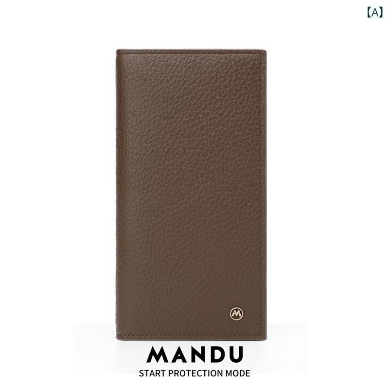 財布 メンズ ウォレット クラッチバッグ 小銭入れ 大容量 PUレザー ライチ柄 極薄 スリム 超軽量 スキ..