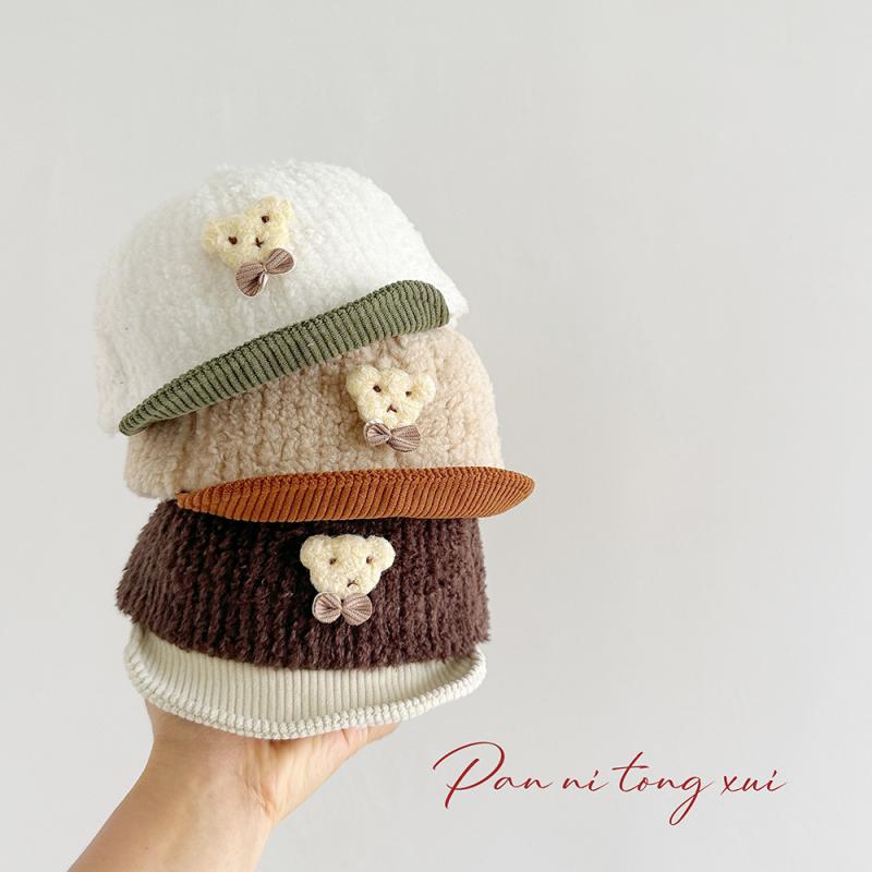 帽子 ベビー キッズ 男の子 女の子 ボア フリース 裏起毛 保温 防寒 かわいい クマ ベースボールキャッ..