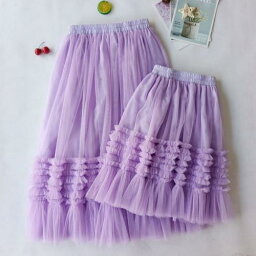チュチュ スカート キッズ 女の子 子供服 夏 ドレス ホワイト 黄色 紫 チュール 衣装