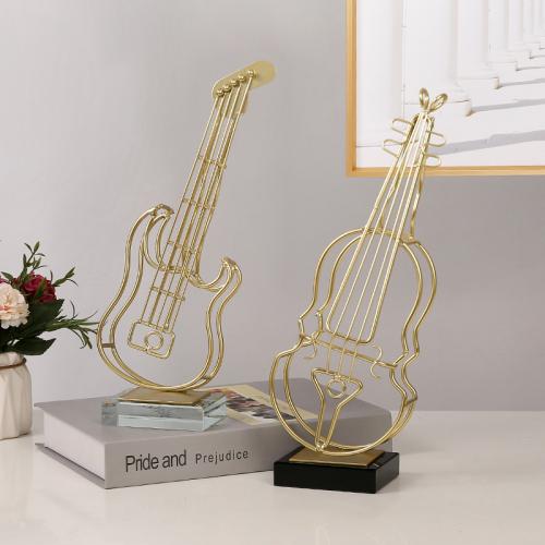 音楽 ミニチュア 楽器 模型 置物 オブジェ 装飾 メッキ ギター ヴァイオリン バイオリン ギフト プレゼント ゴールド