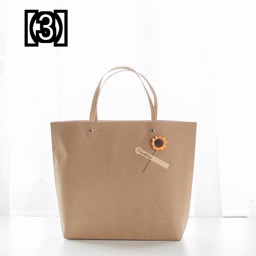 トートバッグ かわいい シンプル レトロ クラフト ペーパー ギフト バッグドライ フラワー ボックス