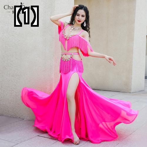 ベリーダンス ドレス セクシー 衣装 レディース ファッション パフォーマンス衣装 ダンス 新しいパフォーマンス ウェア 絶妙 ダイナミック タッセル ビッグ スイング スカート