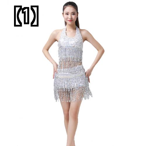 ベリーダンス 衣装 レディース ファッション レッスン着 新しいスーツ タッセル スパンコール コンペティション コスチューム ステージ パフォーマンス エクササイズ 大人 女性