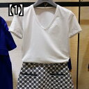 Tシャツ トップス レディース ファッション おしゃれ 快適 2022 夏 新しい シンプル 無地 シャツ ホワイト モーダル 半袖 女性