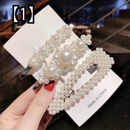 ヘアピン 髪飾り ヘアアクセ 頭飾り ガール パール サイド クリップ バック ヘッド ヘア 前髪