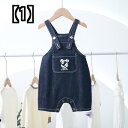 子供用 キッズファッション サマーパンツ 幼児 オーバーオール デニム ショーツ アウター ウェア 女性 ベビー 1