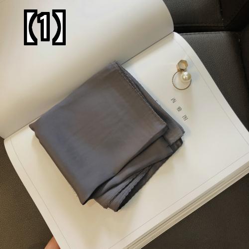 スカーフ おしゃれ レディース 小物 ファッション アイテム ネックウエア シルク 小物 ファッション アイテム ネックウエア 韓国 レトロ シンプル 小さな 正方形 装飾 ヘアバンド 春 秋 無地 グレー パープル シルバー