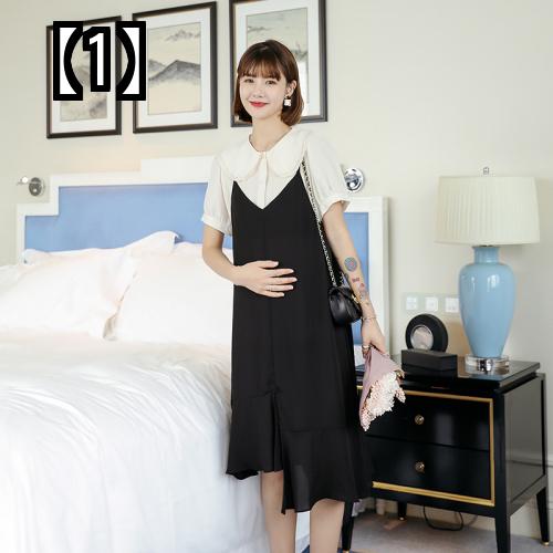 マタニティ ウェア 妊婦 ファッション 快適 2022年 夏 シャツ シフォン 半袖 トップス モデル レディース プラス サイズ