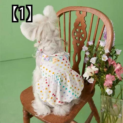 ドッグ ウェア 子犬の服 かわいい ペットファッション ペット用品 新しい 子犬 スカート シュナウザー ビション ポメラニアン フローラル ドレス 夏 タンクトップ