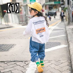 長袖 シャツ キッズ ベビー ファッション 2022年 春 秋 女の子 韓国 ゆったり カジュアル ラウンドネック セーター 子供用 プルオーバー 白