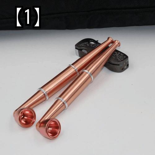 キセル 煙管 パイプ フィルター シガレット 喫煙具 タバコ ツール ポータブル 純銅 太い 真鍮 銅 ロッド 取り外し 可能