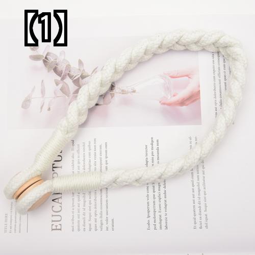 カーテンホルダー ストラップ アクセサリー インテリア用品 ヨーロピアン バックル ネクタイ モダン ミニマリスト パンチ フリー リビング ルーム シンプル 木製 タイ ロープ