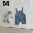オーバーオール ベビー サロペット 子供 キッズ 韓国 2022 春夏 韓国 男の子 女の子 赤ちゃん 外国 デニム 幼児 アウター スーツ ブルー