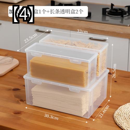パスタケース 乾麺 食品 保存 収納 ボックス 大容量 密閉 透明 冷蔵庫 キッチン 長方形 ピンク 白 青
