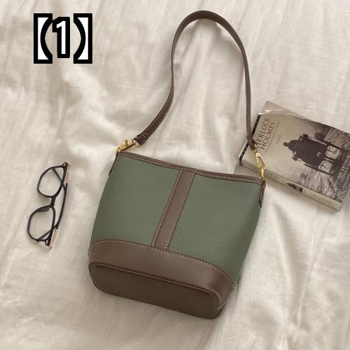 バケットバッグ レディース 鞄 秋冬 韓国 通勤 緑 茶色 カーキ ショッルダーバッグ 斜めがけ 肩掛け おしゃれ