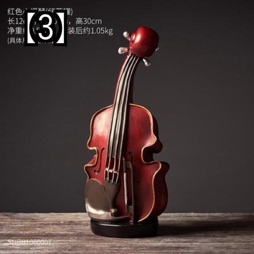 音楽 ミニチュア 楽器 模型 置物 オブジェ 装飾 レトロ ヴァイオリンバイオリン ギフト プレゼント レッド カーキ