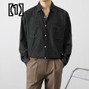 デニムシャツ メンズ 長袖 おしゃれ カジュアル ファッション 春秋 ジャケット ポケット ゆったり 黒 ブルー ビジネス