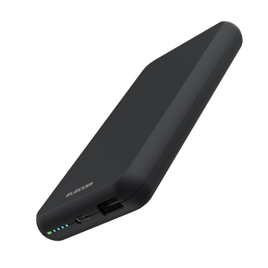 エレコム ELECOM モバイルバッテリー 10000mAh 大容量 15W/3A 15W/3A 入出力 Type-C×1 出力 USB-A×1 充電器 ブラック DE-C38-10000BKのサムネイル