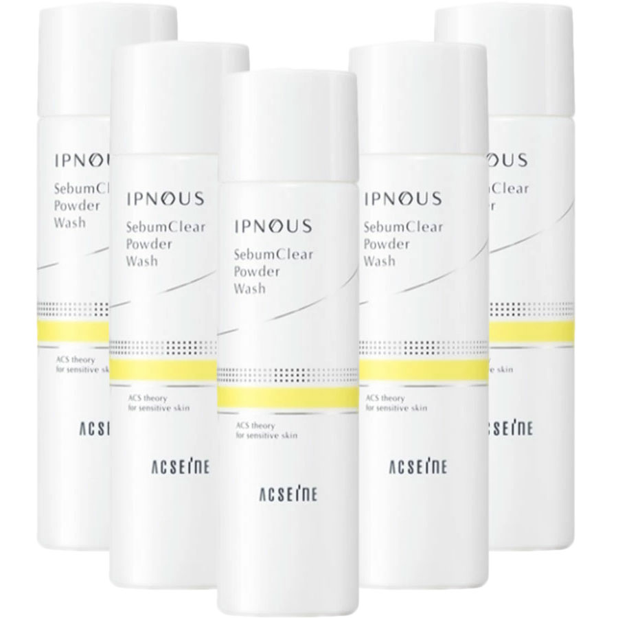 アクセーヌ acseine イプノス シーバム クリア パウダー ウォッシュ (5個セット) 洗顔料 メンズ レディース 泡 毛穴 皮脂