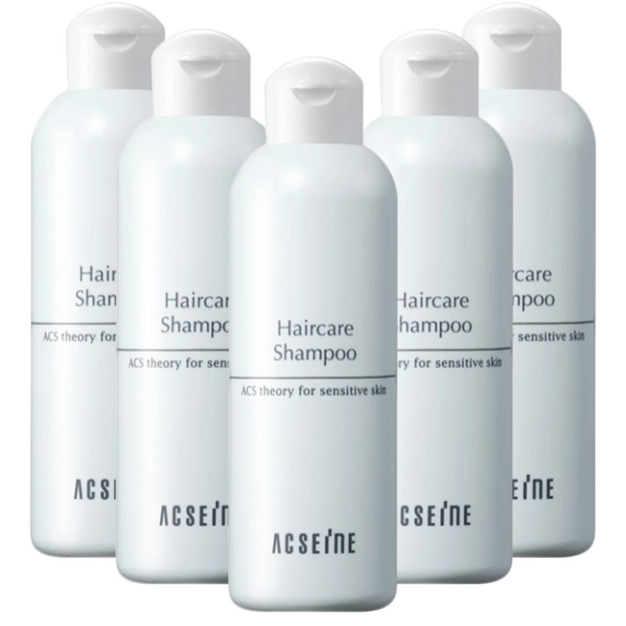 アクセーヌ acseine ヘア シャンプー (5個セット) メンズ レディース 大容量 旅行用 トラベル サロン 美容室 美容 ボリュームアップ アミノ酸