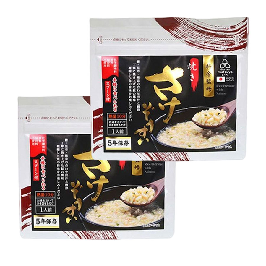まつや 料亭監修 さけぞうすい (32g) 2個セット 災害食 非常食 保存食 備蓄 5年保存 無添加 どんぶり おかゆ レトルト インスタント 化学調味料不使用