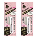 貝印株式会社 がっちりキャッチ 毛抜き ミニ (シルバー) 2個セット KQ-3219 キャップ付き ツィザー ムダ毛 まゆ毛 処理 ポーチサイズ