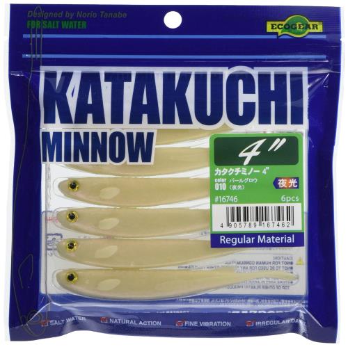 樂天商城 - エコギア(Ecogear) ワーム カタクチミノー 4インチ #010 パールグロウ(夜光) 16746