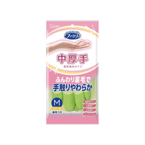 ファミリー 中厚手 指先強化タイプ L グリーン 1双